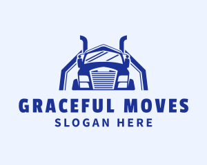 Trailer Truck Vehicle logo design