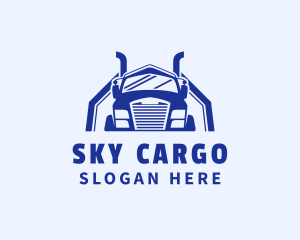 Trailer Truck Vehicle logo design