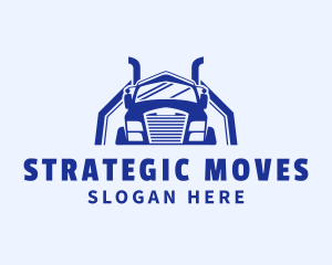 Trailer Truck Vehicle logo design