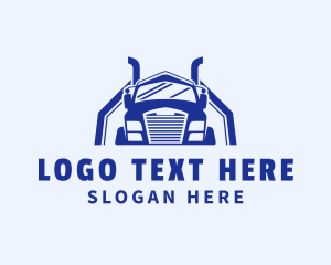 Trailer Truck Vehicle Logo