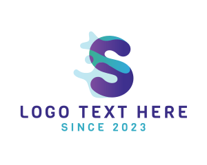 Cleaning - Aquatic Gradient Letter S logo design
