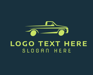 Fast - Green Car Speed logo design