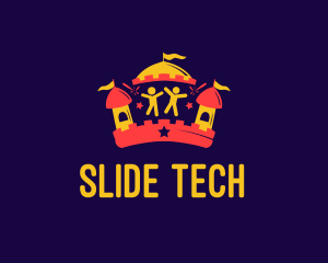 Slide - Fireworks Bouncy Castle logo design