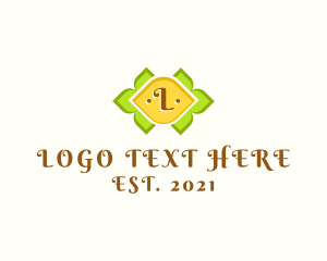 Detox - Lemon Leaf Fruit logo design