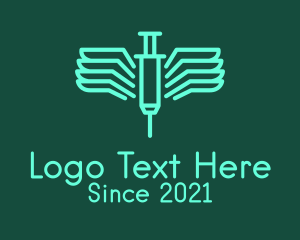 Marketing - Blue Flying Syringe logo design