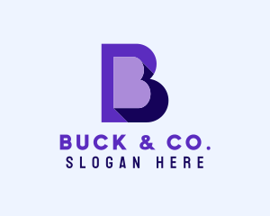 Purple Company Letter B logo design