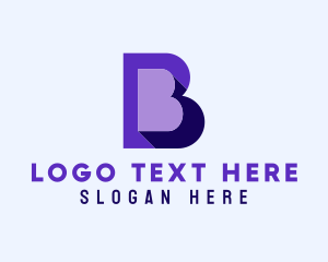 Crypto - Purple Company Letter B logo design