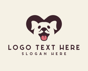 Heart - Cute Puppy Heart logo design