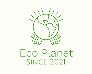 Planet Earth Hands logo design