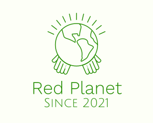 Planet Earth Hands logo design