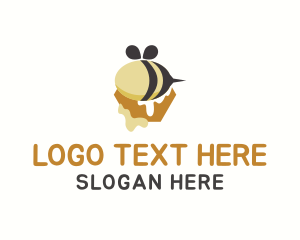 Honey - Bee Honey Drip logo design