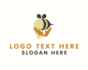 Honey Bee - Bee Honey Drip logo design