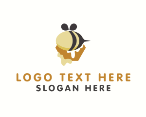 Food - Bee Honey Drip logo design