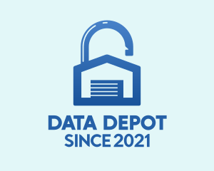 Repository - Blue Lock Storage logo design