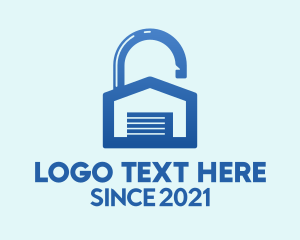 Logistics Service - Blue Lock Storage logo design