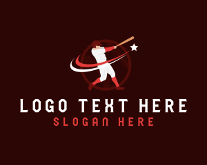 Baseball Athlete Batter Logo