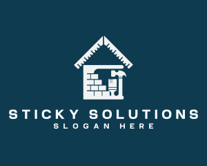 Construction Brick House logo design