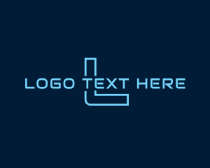It - Blue Cyber Technology logo design