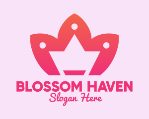 Flower - Lotus Flower Crown logo design