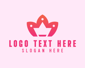 Feminine - Lotus Flower Crown logo design