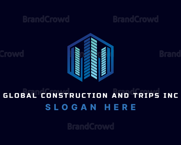 Skyscraper Real Estate Building Logo