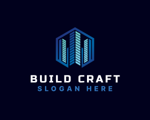 Skyscraper Real Estate Building logo design