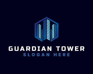 Skyscraper Real Estate Building logo design