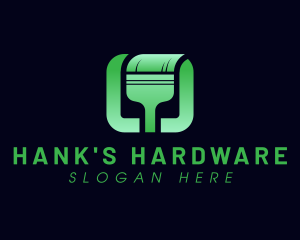 Paintbrush Hardware Tool logo design