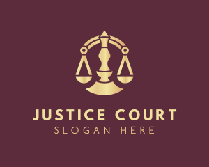 Court - Justice Scale Court logo design
