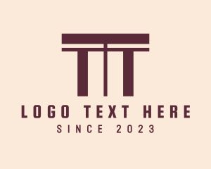 Letter Mt - Studio Bridge Temple logo design