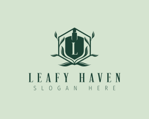 Shovel Garden Leaves logo design