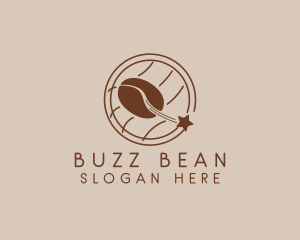 Caffeine - Coffee Bean Star Cafe logo design
