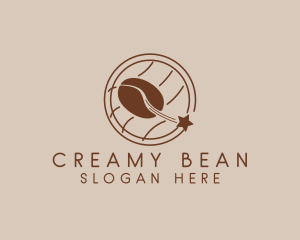 Latte - Coffee Bean Star Cafe logo design