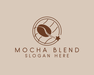 Mocha - Coffee Bean Star Cafe logo design