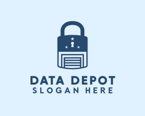 Repository - Blue Padlock Garage logo design