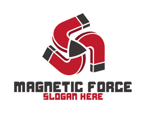 Magnetism - Red Magnet Media Player logo design