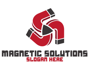 Magnetic - Red Magnet Media Player logo design