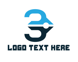 Copywriter - Blue Pen Number 3 logo design