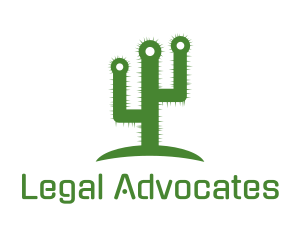 Green Spikey Cactus Logo