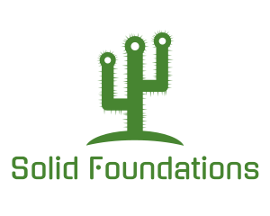 Green Spikey Cactus Logo