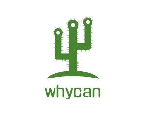 Green Spikey Cactus Logo