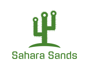 Sahara - Green Spikey Cactus logo design