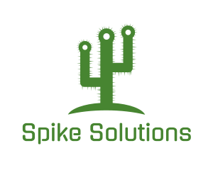 Spike - Green Spikey Cactus logo design