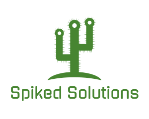 Green Spikey Cactus logo design