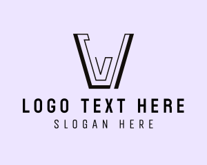 Modern Studio Letter V Logo