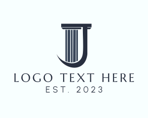 Concrete - Finance Legal Pillar logo design