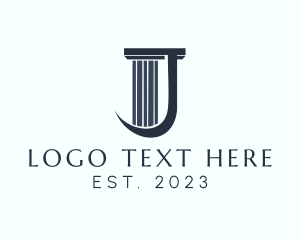 Marble - Finance Pillar Letter J logo design