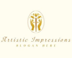 Luxury Creative Paintbrush logo design