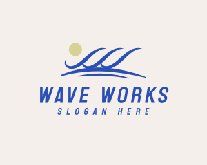 Water Sea Wave logo design