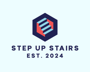 Staircase - 3D Realty Staircase logo design